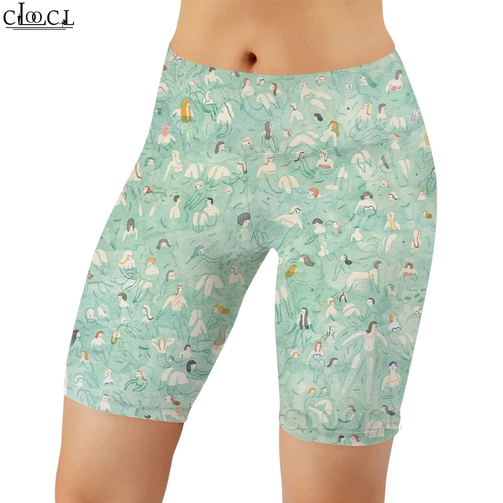 

CLOOCL Fashion Workout Women Legging Illustration Artwork Print Casual Women Sexy Gym Sweatpants for Female Gym Sports Shorts