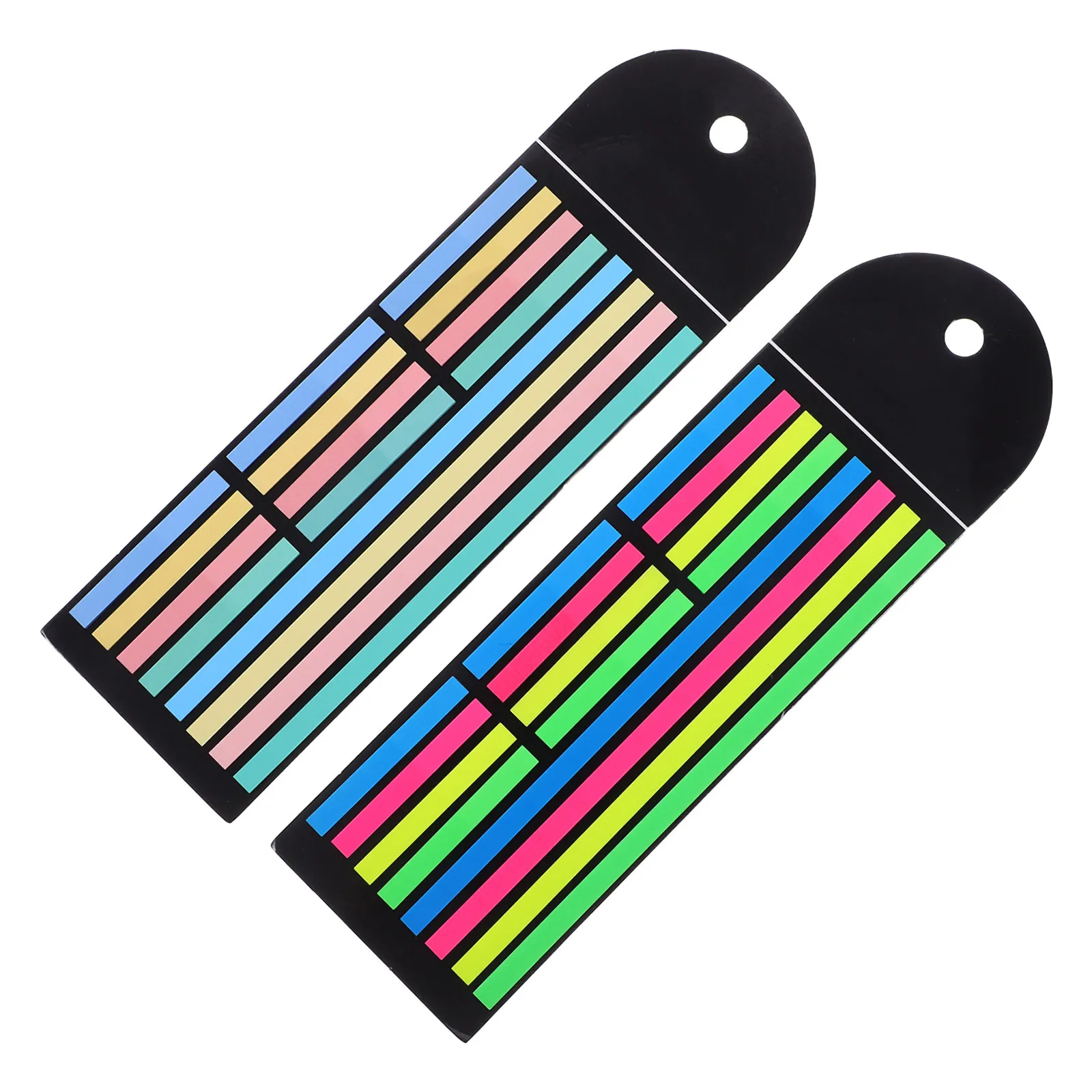 32Pcs Transparent Removable Highlighter Tape Strips Neon Fluorescent Colored Sticky Indexing Tabs Marking Page Flags for Study view 3