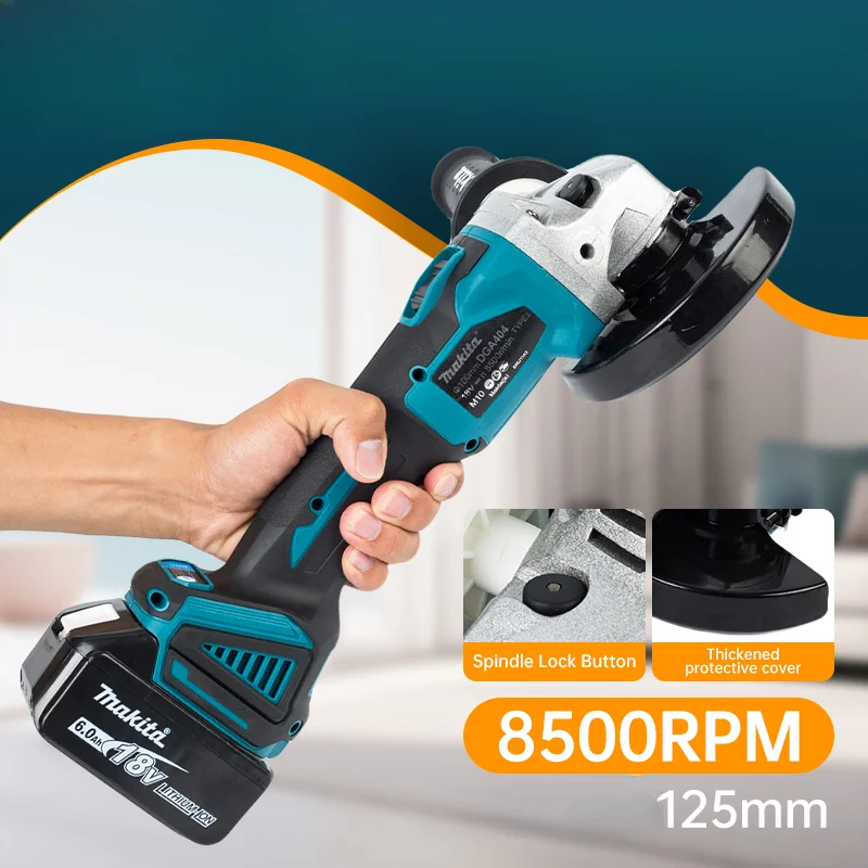 Makita DGA404 18V 125mm Grinder Grinder Tool Wireless Power Tools Electric Grinder Angle Grinder Brushless Sander Angle Cutt