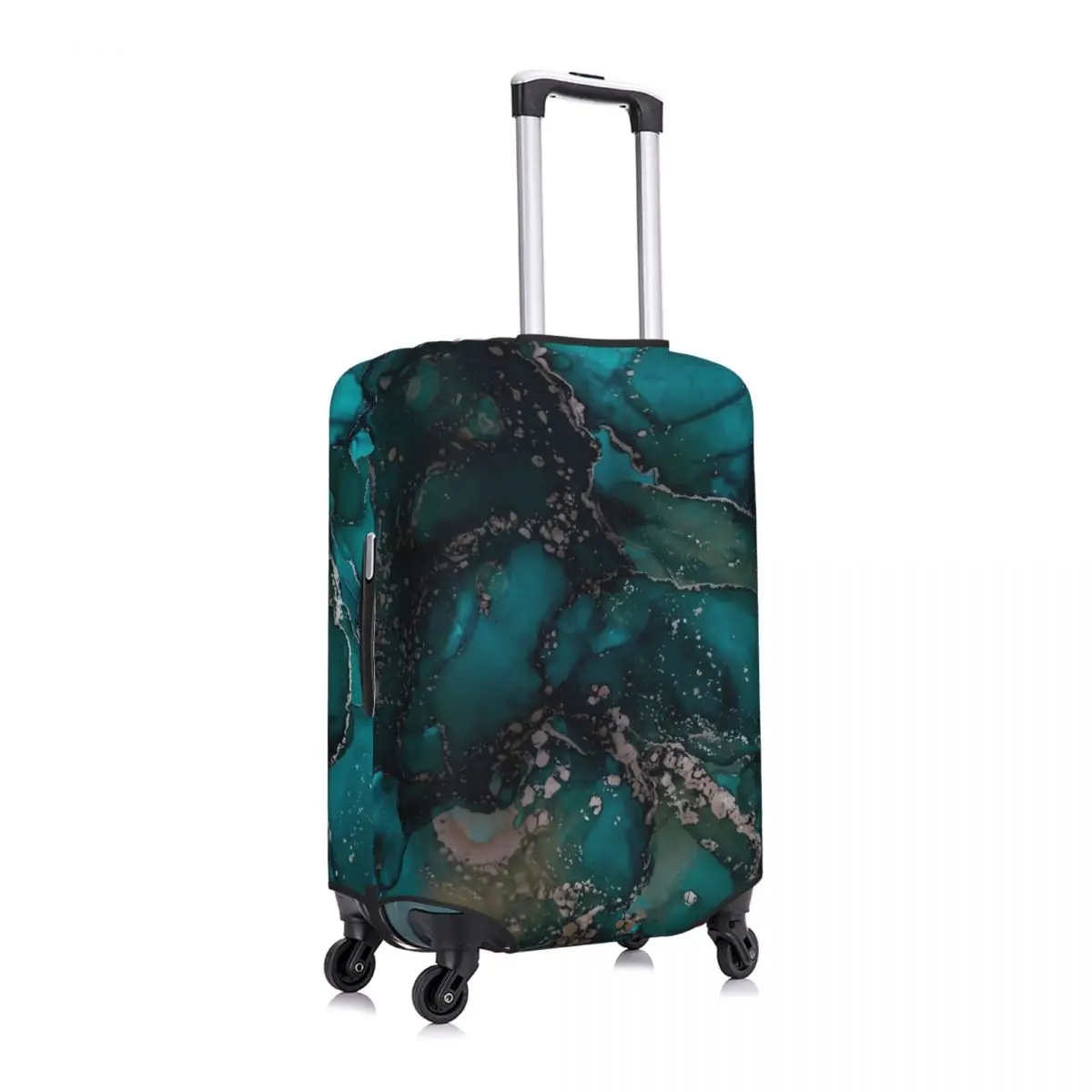 Abstract Moss Print Suitcase Cover Marble Print Cruise Trip Protection Flight Strectch Luggage Accesories