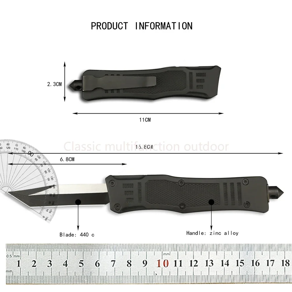 MICR 616t Combat Troon Assisted Pocket Knife Tactical 440C Blade Survival EDC Tools Outdoor Camping Hunting Knives