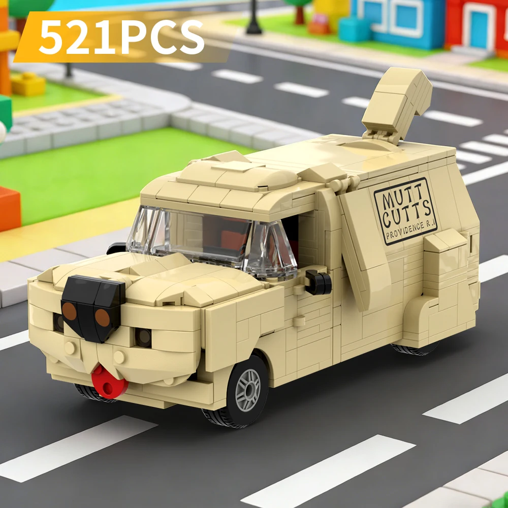 

（NoBox）Creative Dumb’s Dog Car Building Block Set，Puppy Van Model from Movie,Prefer for Doggie car enthusiast collectible model