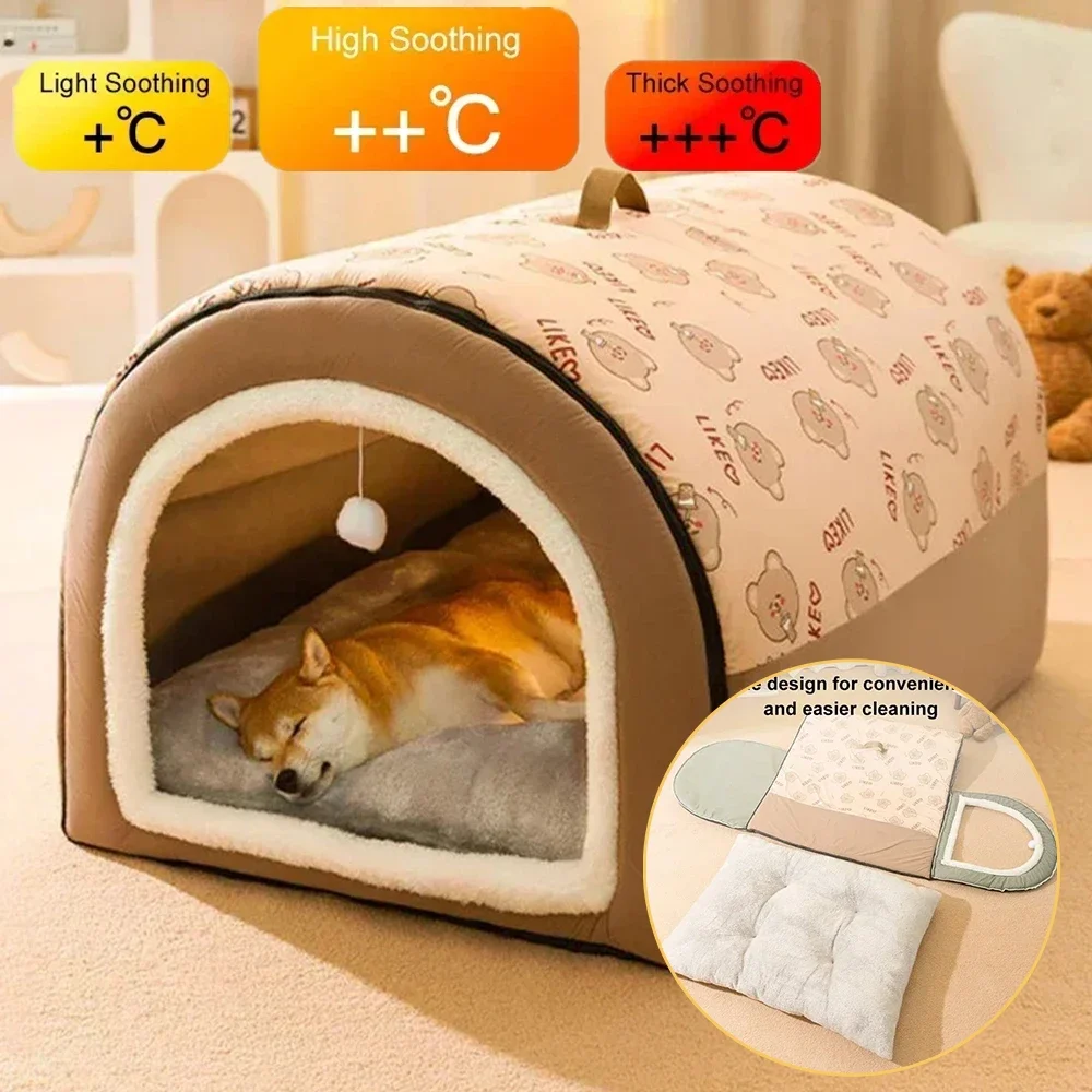 Detachable Washable Large Dog Kennel, Warm in Winter, Dog House,/Bed in All Seasons, Large Dog House, Pet Sleeping Supplies