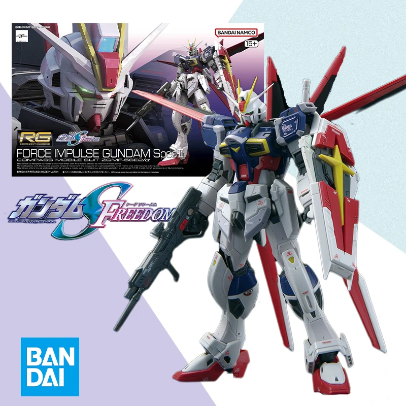 

Bandai RG 1/144 FORCE IMPULSE GUNDAM SPEC2 MOBILE SUIT Aninm full Action Assembly Figure Original BOX Model Toy Gifts