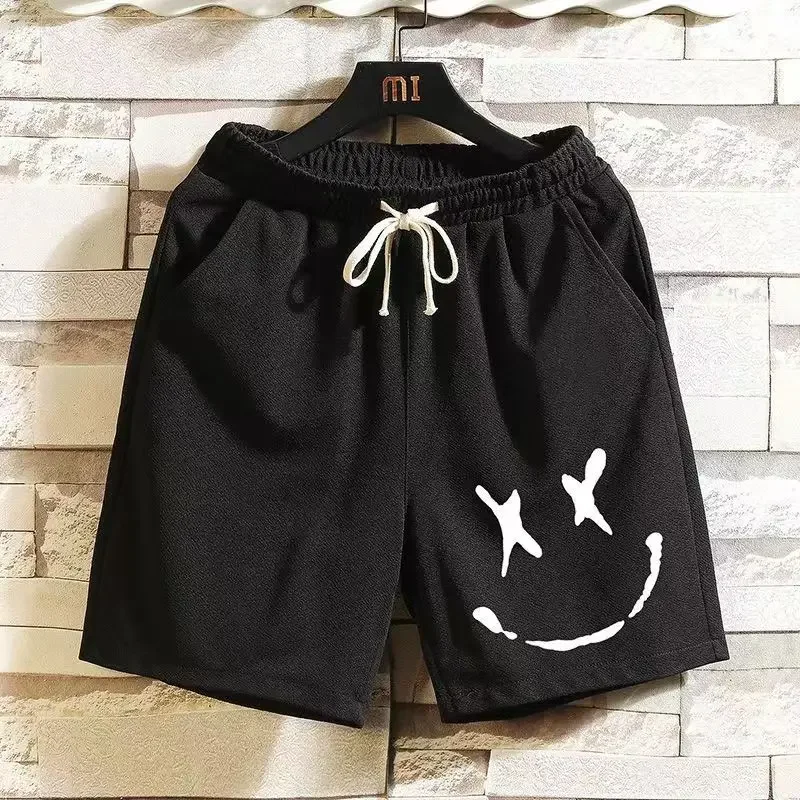 2023 Fashion Men\'s Cotton Beach Shorts Funny Graphics Print Sweat Pant Hip Hop Breathable Sports Casual Shorts Free Shipping