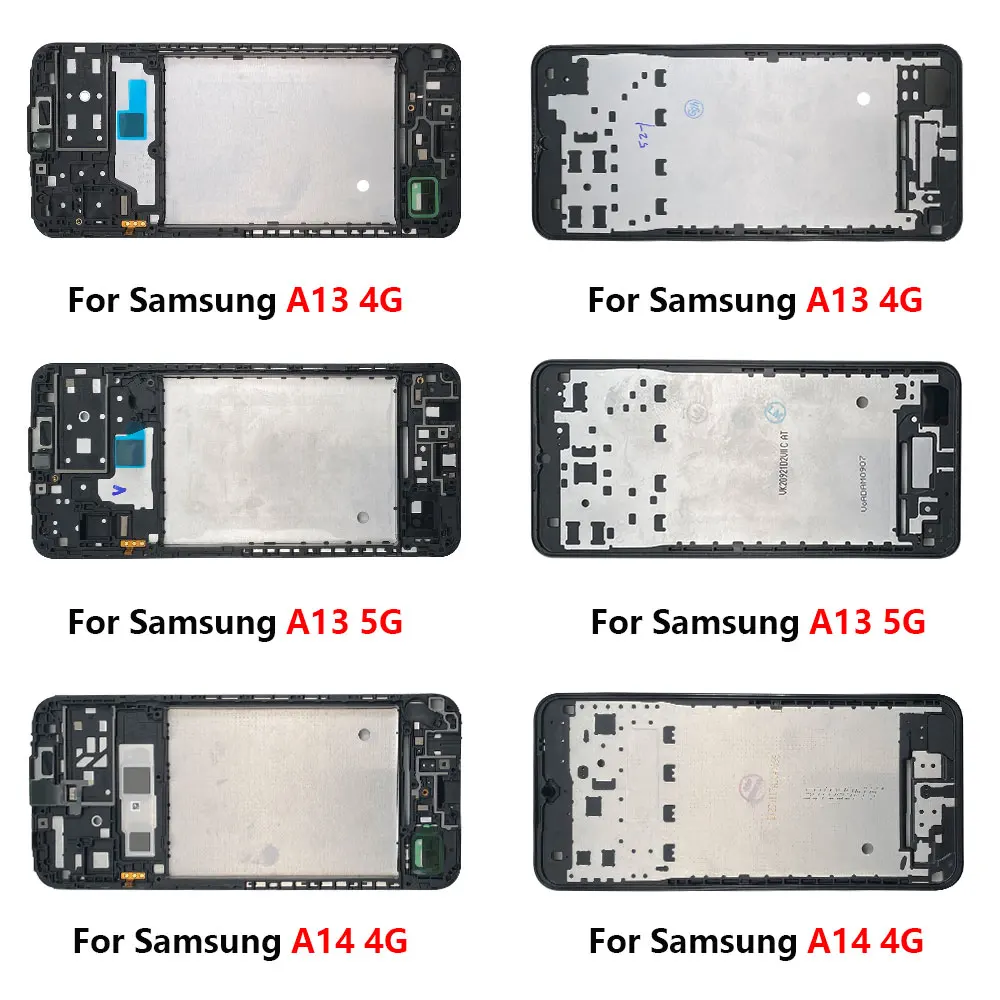 NEW Tested Front Housing LCD Frame Bezel Plate Replacement Part For Samsung A13 A14 A23 4G 5G A135 A136 A145 A146 A235 A236