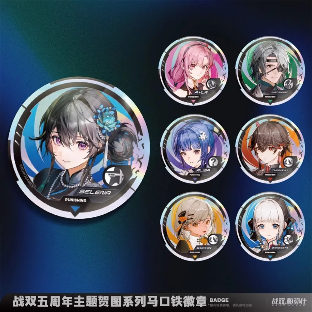 Game PUNISHING: GRAY RAVEN Wan Shi Camu Kaumi Kulom Liv Lucia Noan NO.21 Tinplate Badge Baji Cosplay Official Original Pre-order