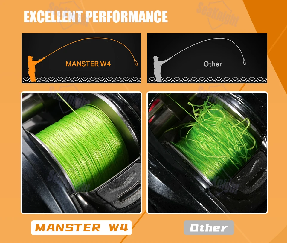 SeaKnight Brand W4 Serie Ultra-dünne 4-Strang-Angelschnur 300M 500M Stärkere UV-beständige Salzwasser-resistente Si+beschichtete Geflechtschnur – Detail 8