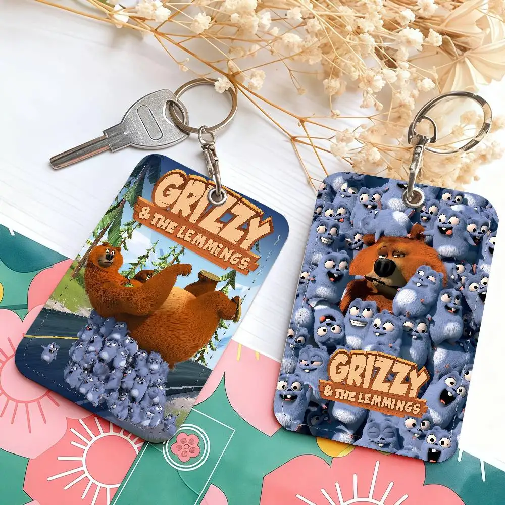 

Cartoon Grizzy and the Lemmings Card Holder Suitable For Bank Access Library Parking Bus Subway And Keychain
