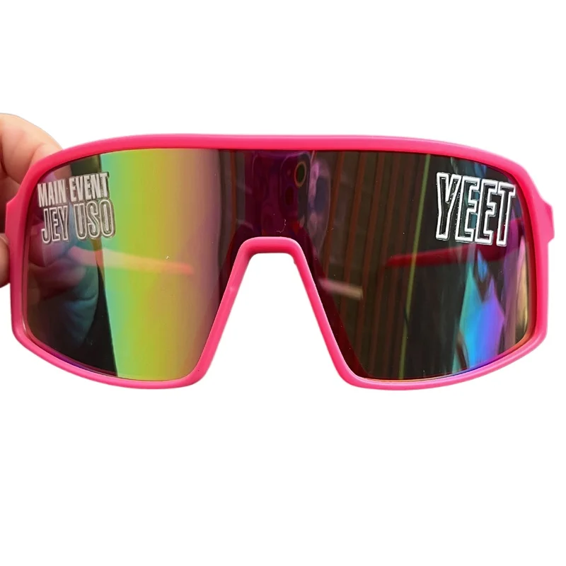 Jey Uso YEET Sunglasses Pink Sports Shades Bloodline USOS Wrestling Glasses Adult Kids Rare Colors Motorcycle Eye Protection