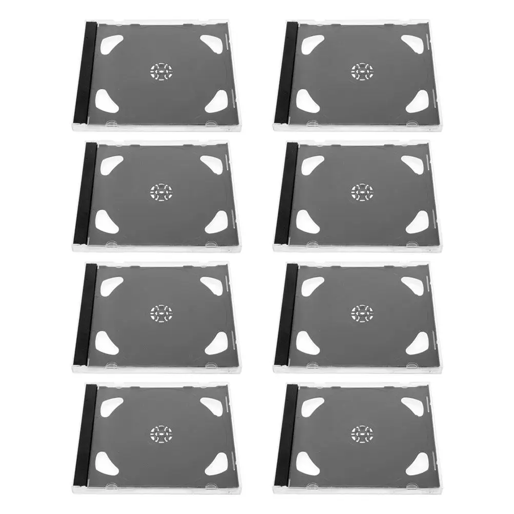 8Pcs Clear Cd Jewel Cases for Organization Protection Storage of Cds Dvds Discs Dust Scratch Resistant Reusable Disc Storage