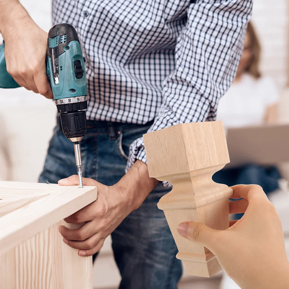 2 Pcs Solid Wood Furniture Legs Cabinet Replacement Couch Bookshelf Feet Coffee