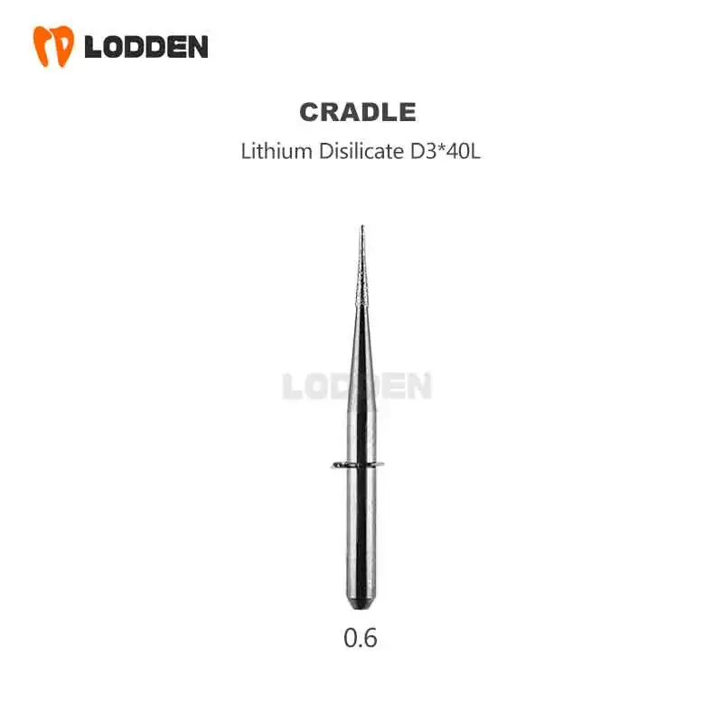 Cradle C41 Dental Milling Burs For Cutting Lithium Disilicate Glass Ceramics D3 Shank Dental Lab CAD CAM Grinding Tools