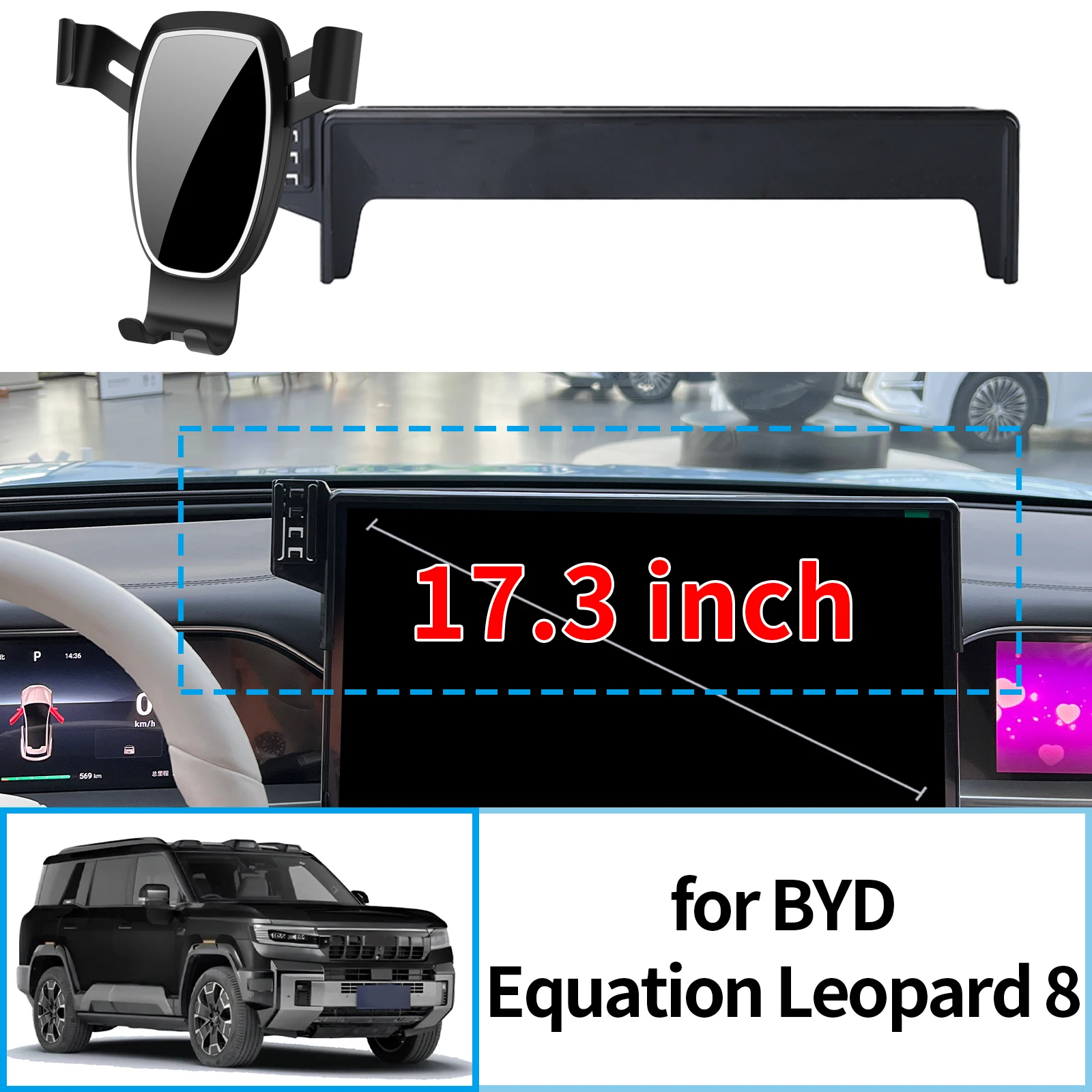 

fit for BYD Equation Leopard 8 2025 2024 Navigation Bracke Screen Base Phone Holder Mount Car ​​accessoires