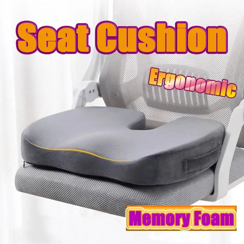 Memory Cotton Office Chair Seat Cushion Ventilation Ergonomic Seat Hips Support Cushion Pillow Tailbone Pain Relief Buttock pads