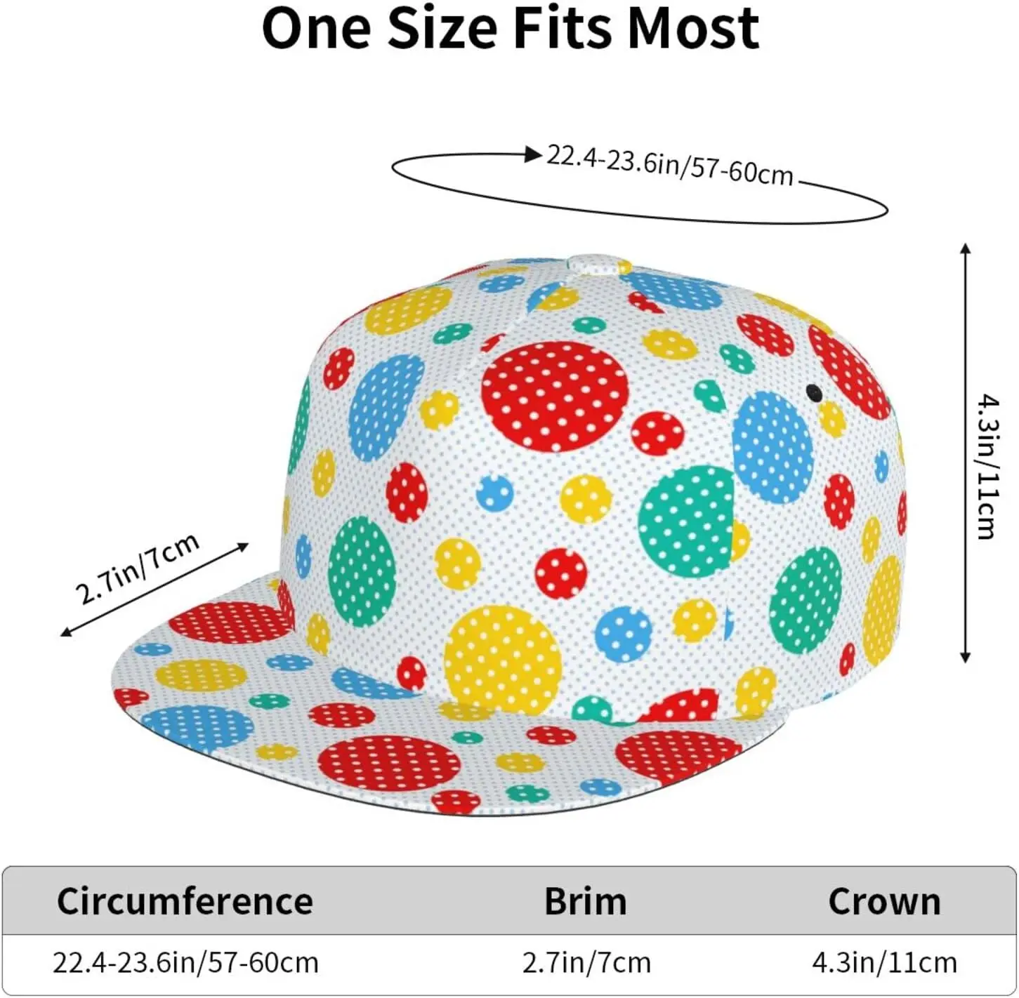 Cute Polka Dots Baseball Cap Hats Adjustable Trucker Hat Outdoor Sun Cap for Men Women Dad Hat