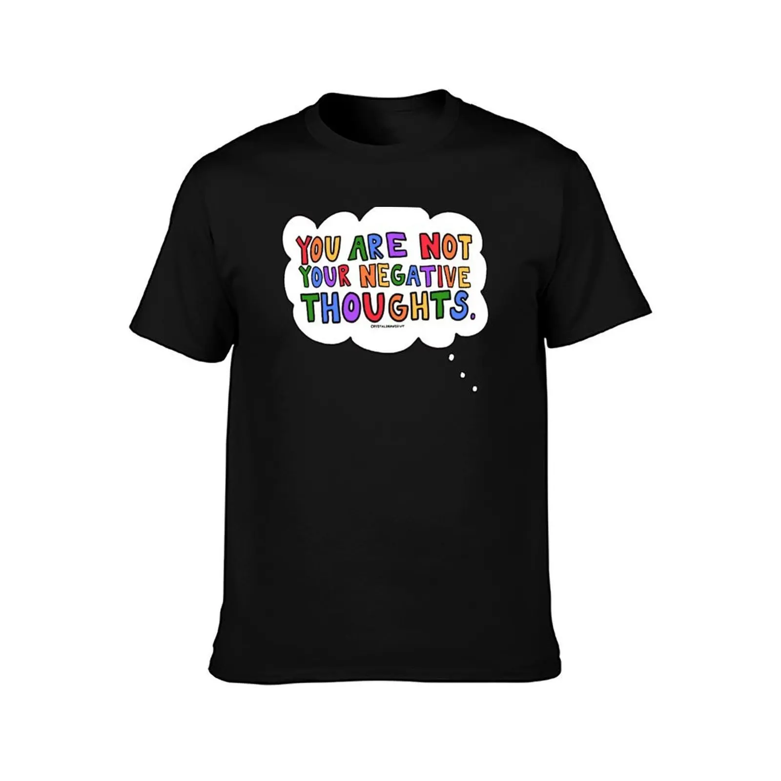 You Are Not Your Negative Thoughts T-Shirt, Summer Casual Cotton Tee, Oversized Streetwear Tops, Vintage Graphic Print