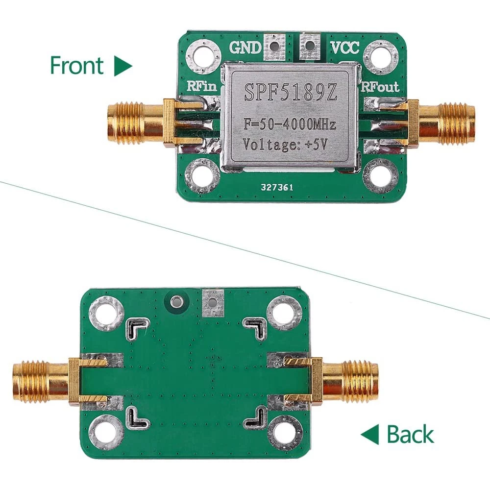 SPF5189 con guscio di schermatura ricevitore di segnale RF a bassa rumorosità a banda larga Radio Frequency LAN 50-4000MHz NF = modulo amplificatore