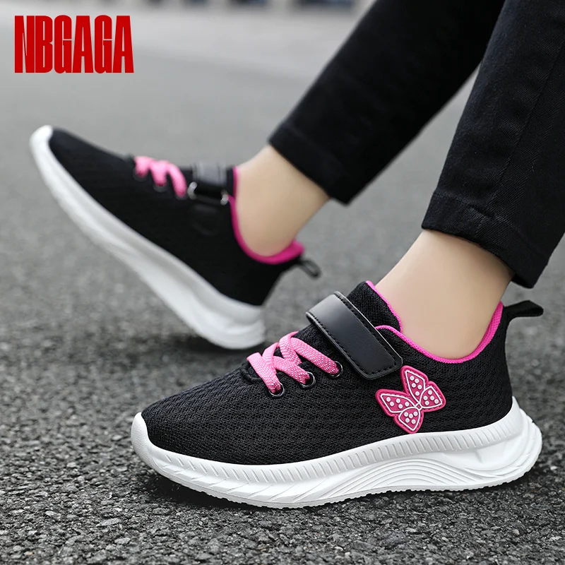

Girls' Breathable Mesh Sneakers with Bowknot Anti - Slip Casual Running Shoes for Kids Summer Sale Children's Sports Shoes