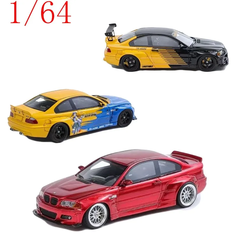 

Flame Diecast 1/64 Scale BMW M3 E46 Pandem Rocket Bunny Resin Model Alloy Car Model Toys for Boys Gift