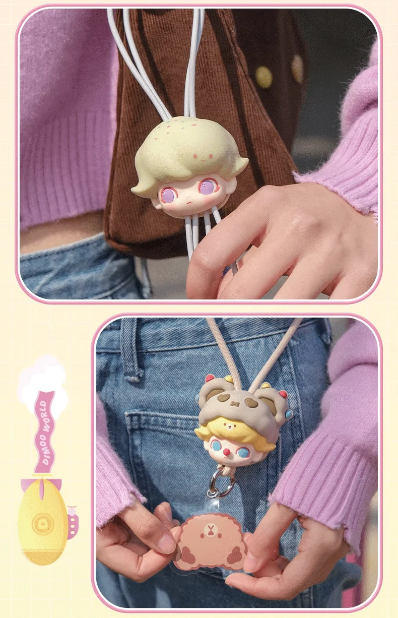 Dimoo-子供向けのストラップナイトボックス,かわいいアニメの