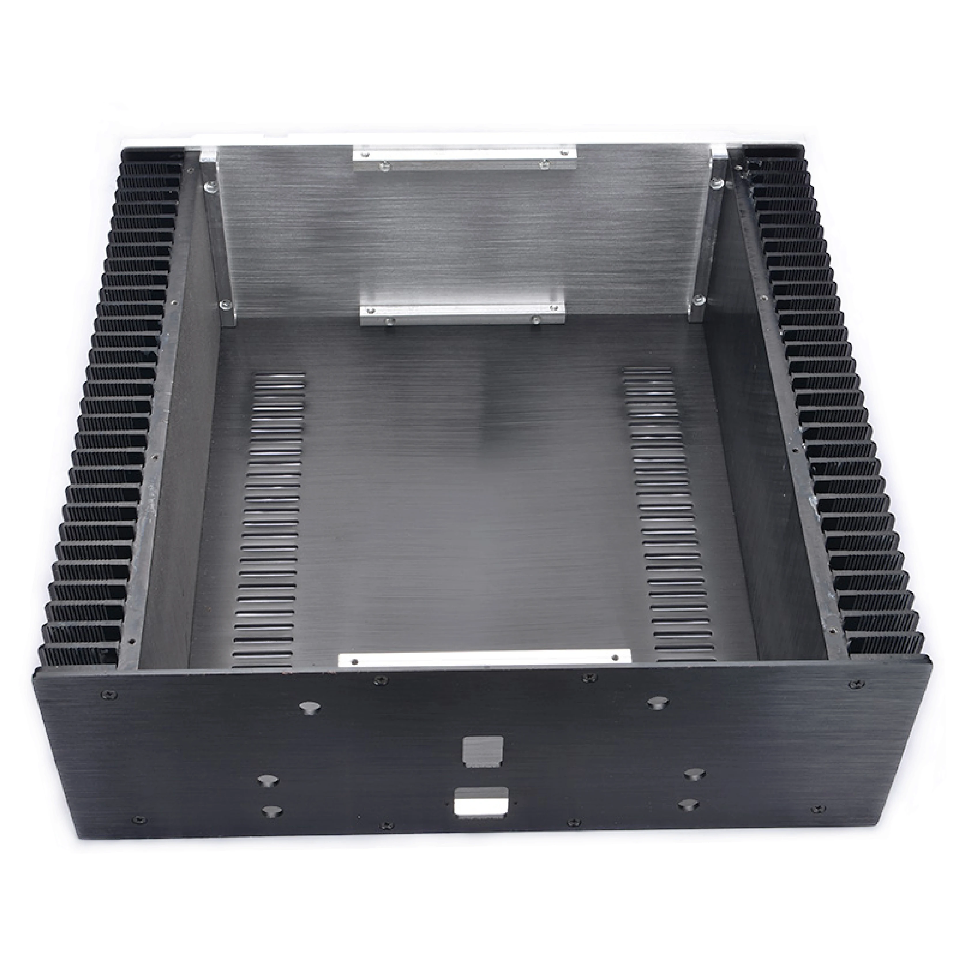 Pass style Full Aluminum pure rear post power amplifier chassis class A amplifier DIY chassis case 430*120*415mm