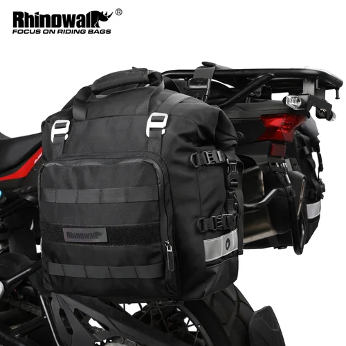 Imagen 1 del producto Rhinowalk-bolsa para motocicleta de 20L, alforja lateral para Motor, 1 o 2 uds., bolsa interior extraíble impermeable para motocicleta, alforja para equipaje