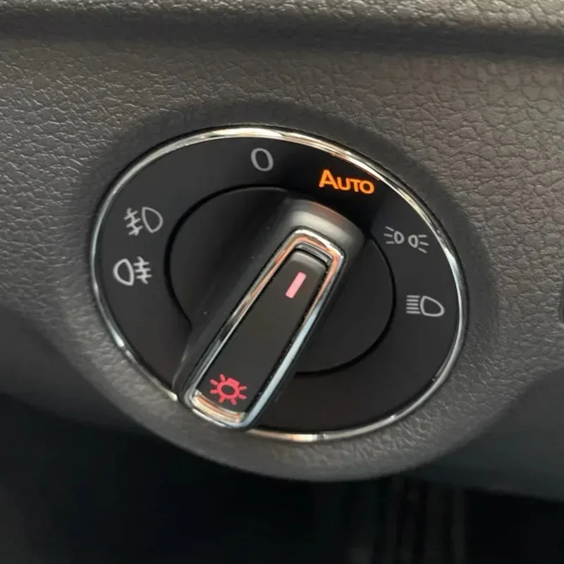 Car Headlight Switch Decorative Frame Trim Ring Sticker Fit for Volkswagen VW Golf Jett MK5 MK6 Passat B6 B7 CC Touran Tiguan