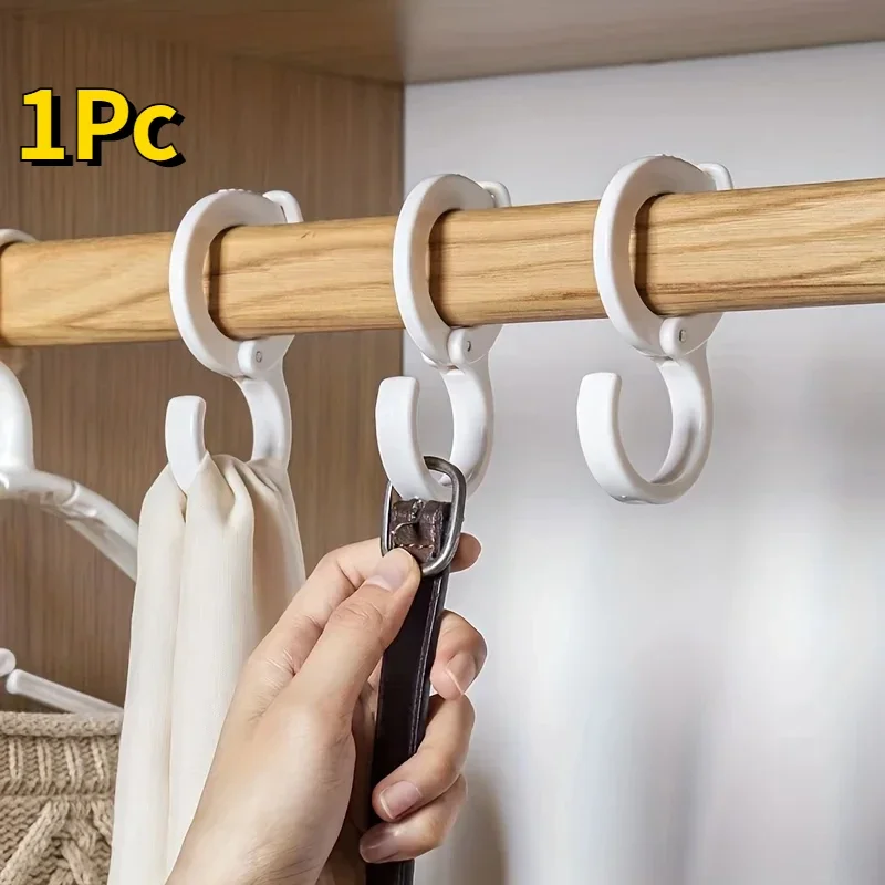 

1Pc Hanging Hooks Multifunctional Adjustable Hooks S-shaped Hook For Clothes Bags Shoes Wardrobe Bathroom Home Supplies