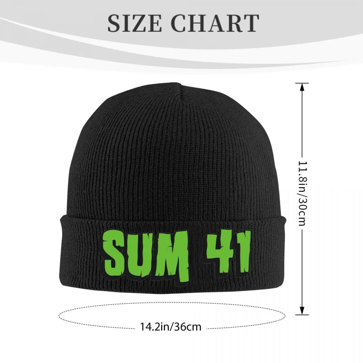 Sum 41 Band Motorhaube Hüte SUM 41 Punk Beanie Hüte Benutzerdefinierte Skullies Beanies Herbst Winter Vintage Weiblich Männlich Kpop Elastische Kappe