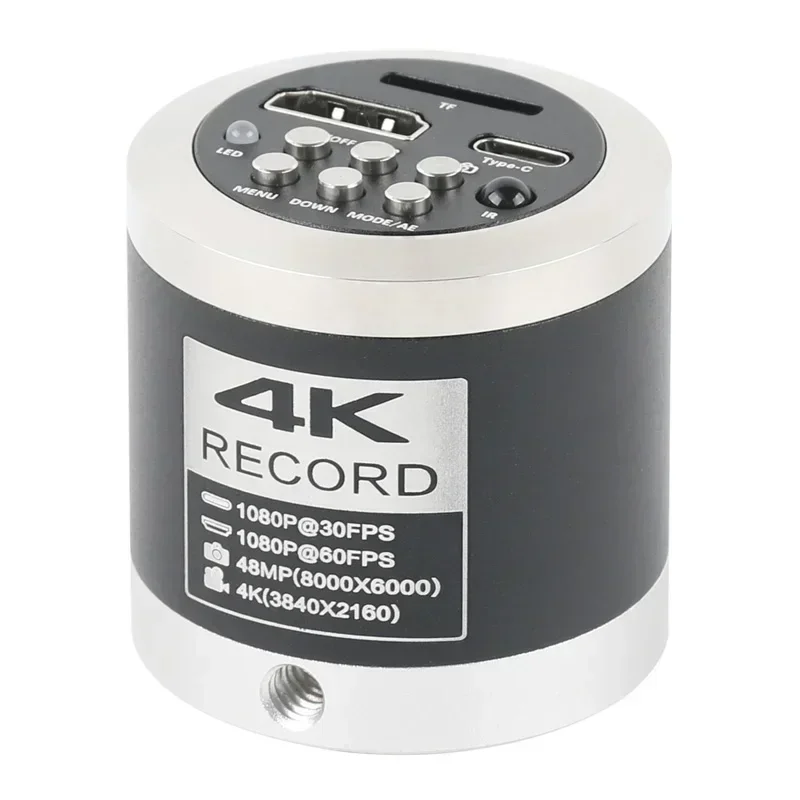 متوفر 48MP 4K 1080P HDMI UHD USB نوع C فيديو مجهر رقمي كاميرا C جبل عدسة مصباح مصمم على شكل حلقة الهاتف المحمول لحام إصلاح