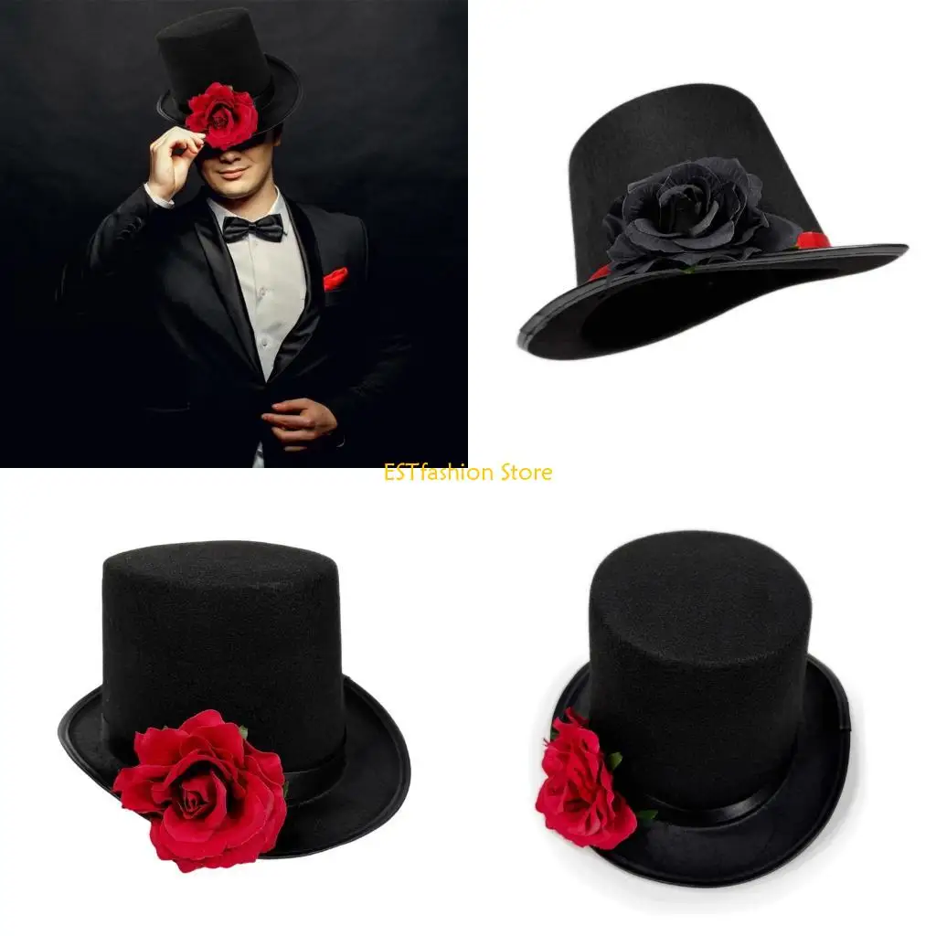 

Y5GC Традиционная ткань для шляпы президента с розой для модного наряда