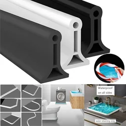 Silicone water blocking strip bathroom magnetic waterproof strip water blocking shower table top water blocking  self-adhesive