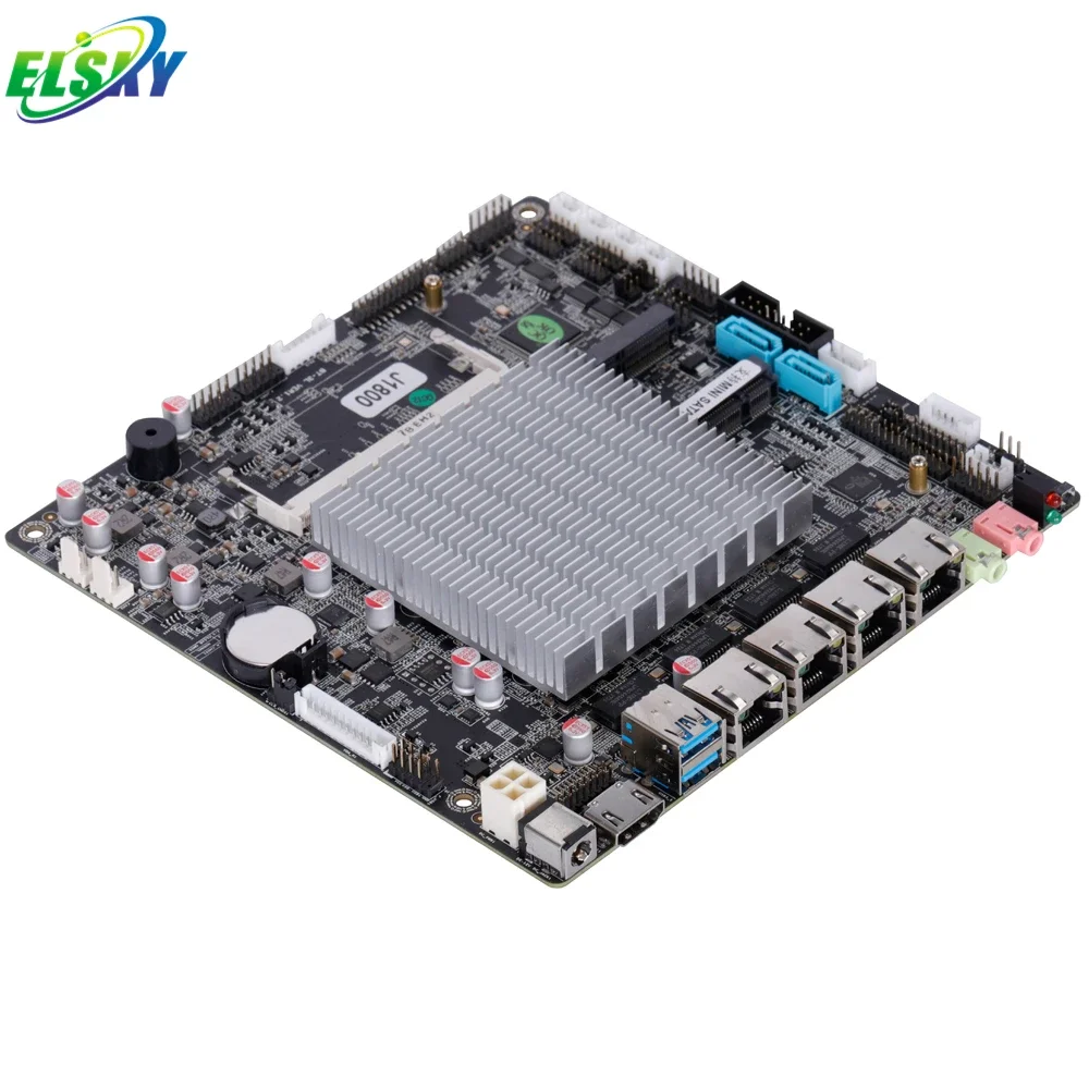 رائجة البيع ELSKY ثنائي النوى J1800 J1900 J2900 CPU 4 LAN PfSense Unix الالتفافية شبكة الأمن اللوحة الأم