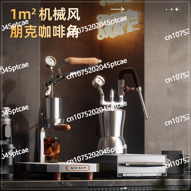 

Home and Commercial Espresso Machine Aleman Hand Pressure Coffee Machine Small