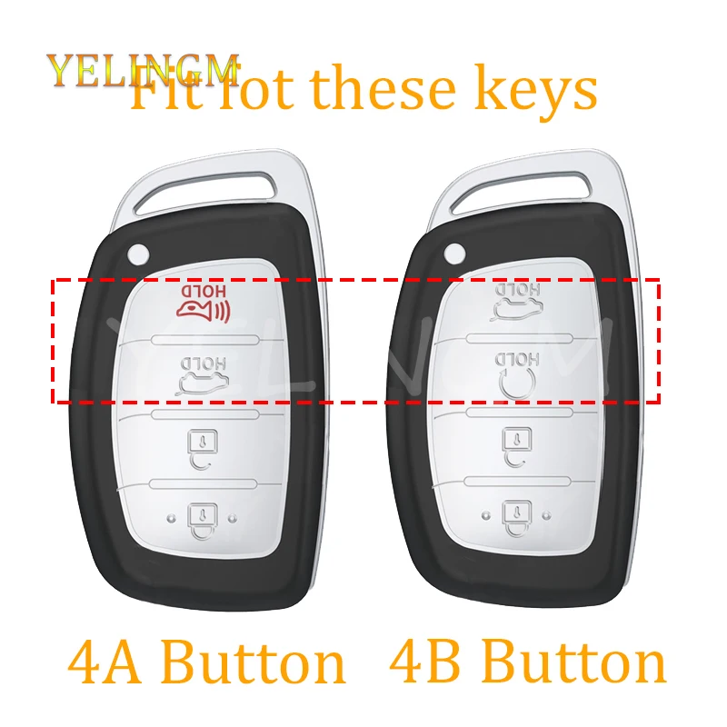 4 ButtonCar Key Case Cover for Hyundai Ix25 Ix35 Ix45 Tucson Sonata Rena Creta Verna Solaris Mistra Elantra Accent