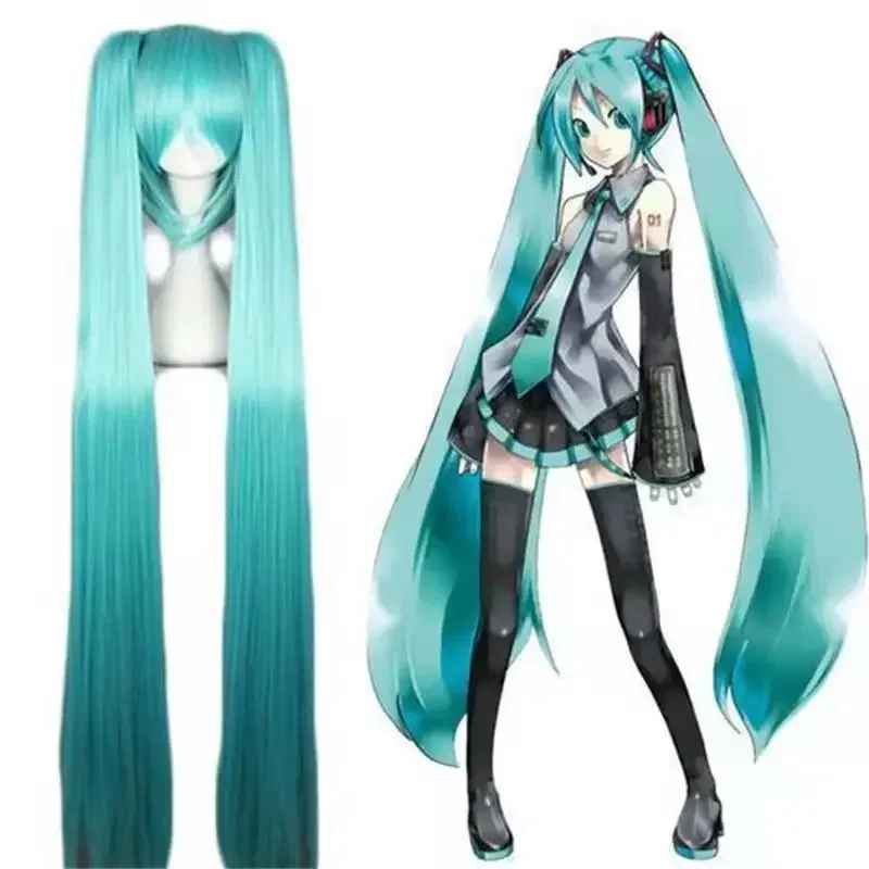 Disfraz de Miku para hombre y mujer, conjunto completo de xs-3xl, peluca, zapatos, accesorios para la cabeza, fiesta de Halloween