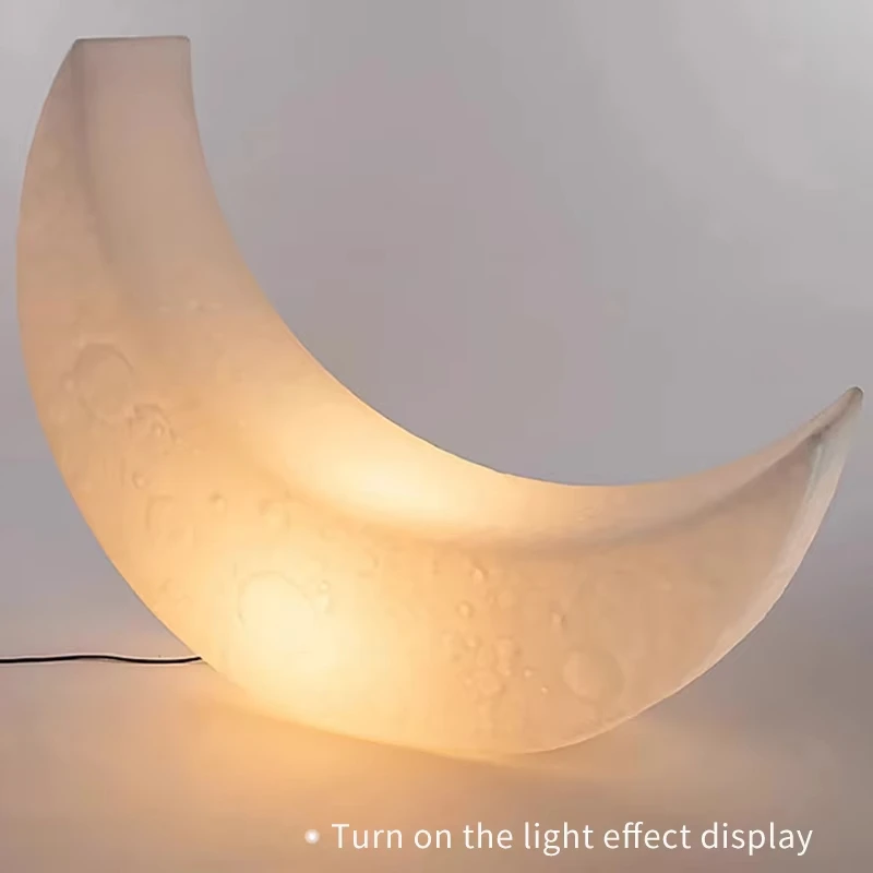 Moon Lamp Floor Lamp Lounge Chair Creative Romantic Design Nordic Living Room Bedroom Creative Atmosphere Decoration Crescent