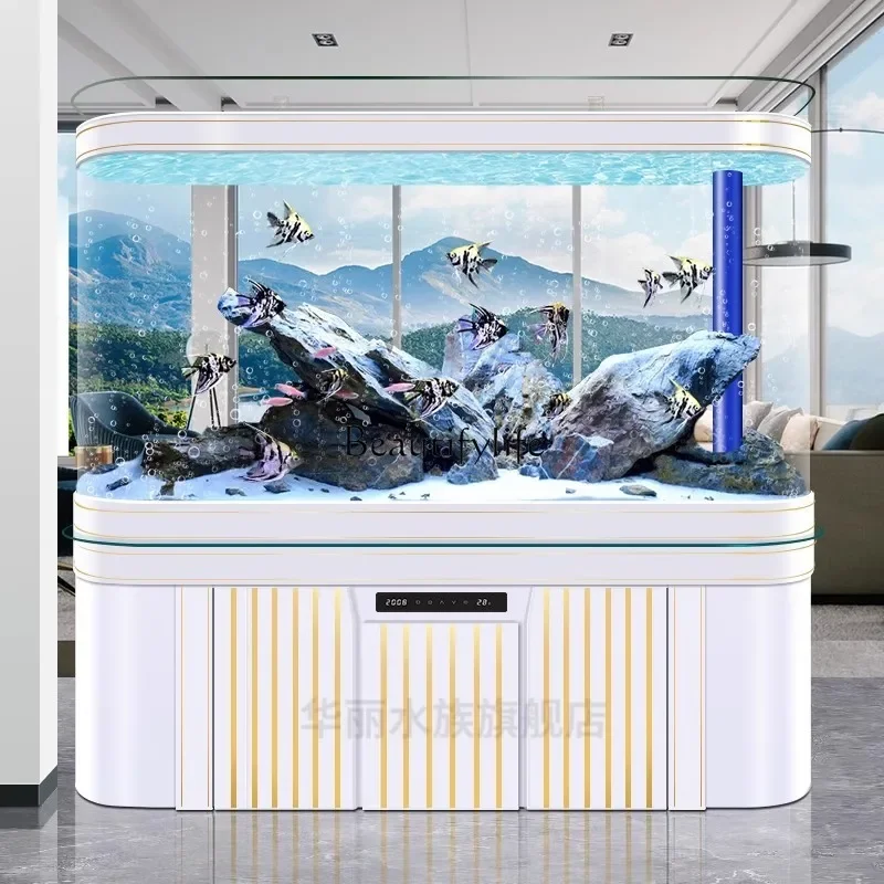 

Z.High-end household large fish tank living room 2025 new integrated bottom filter with cabinet intelligent one-meter dragon fis