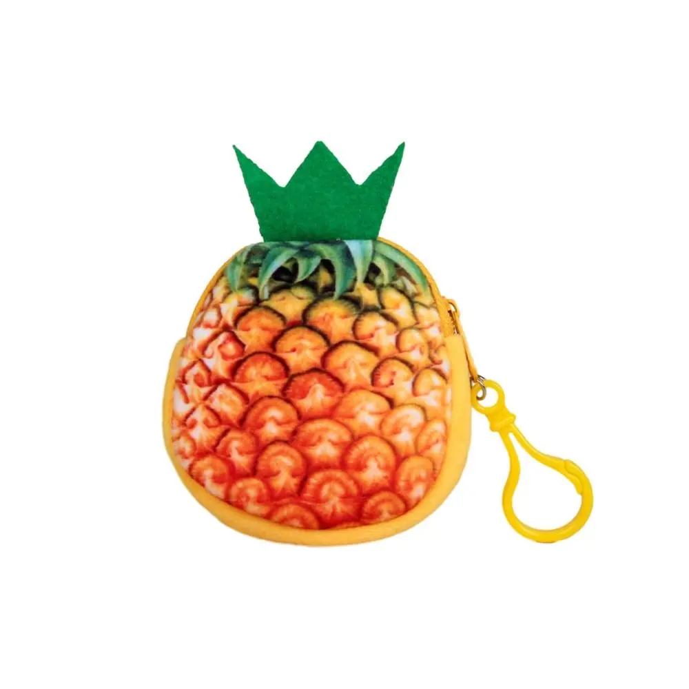 Mini Watermelon Fruit Coin Purse Strawberry Huangtao Strawberry Card Holder Multi-function Zipper Wallet Female/Kids