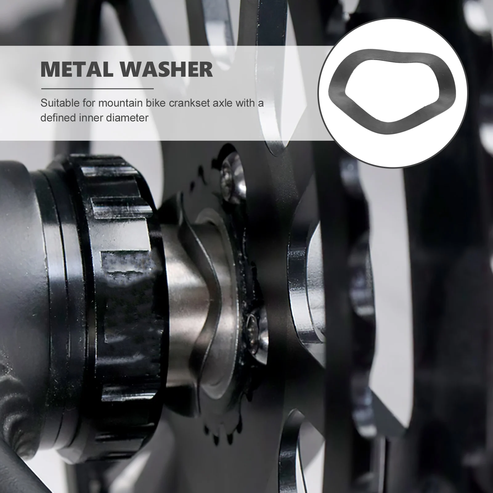 

5pcs Bicycle Crankset Axle Washer Stainless Steel Wave Shape For Mountain Bike Chainset Protection Metal Washer Bike Accessories