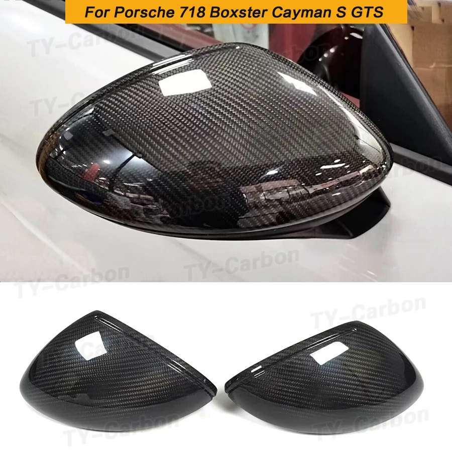 

Dry Carbon Fiber Mirror Caps for Porsche 718 982 Convertibler 2 door 2016-2022 Reverse Rearview Covers Replacement Case LHD RHD