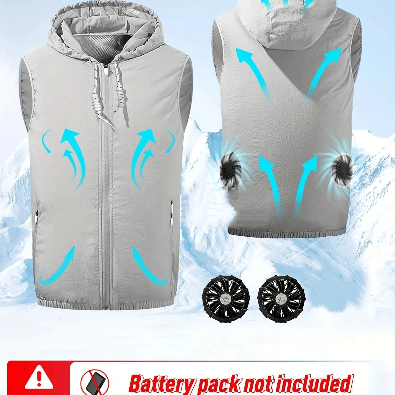 

New Cooling Fan Vest Men's Air Conditioning Suit Cooling and Charging Vest Outdoor Fishing Suit Fast Cooling and Breathable