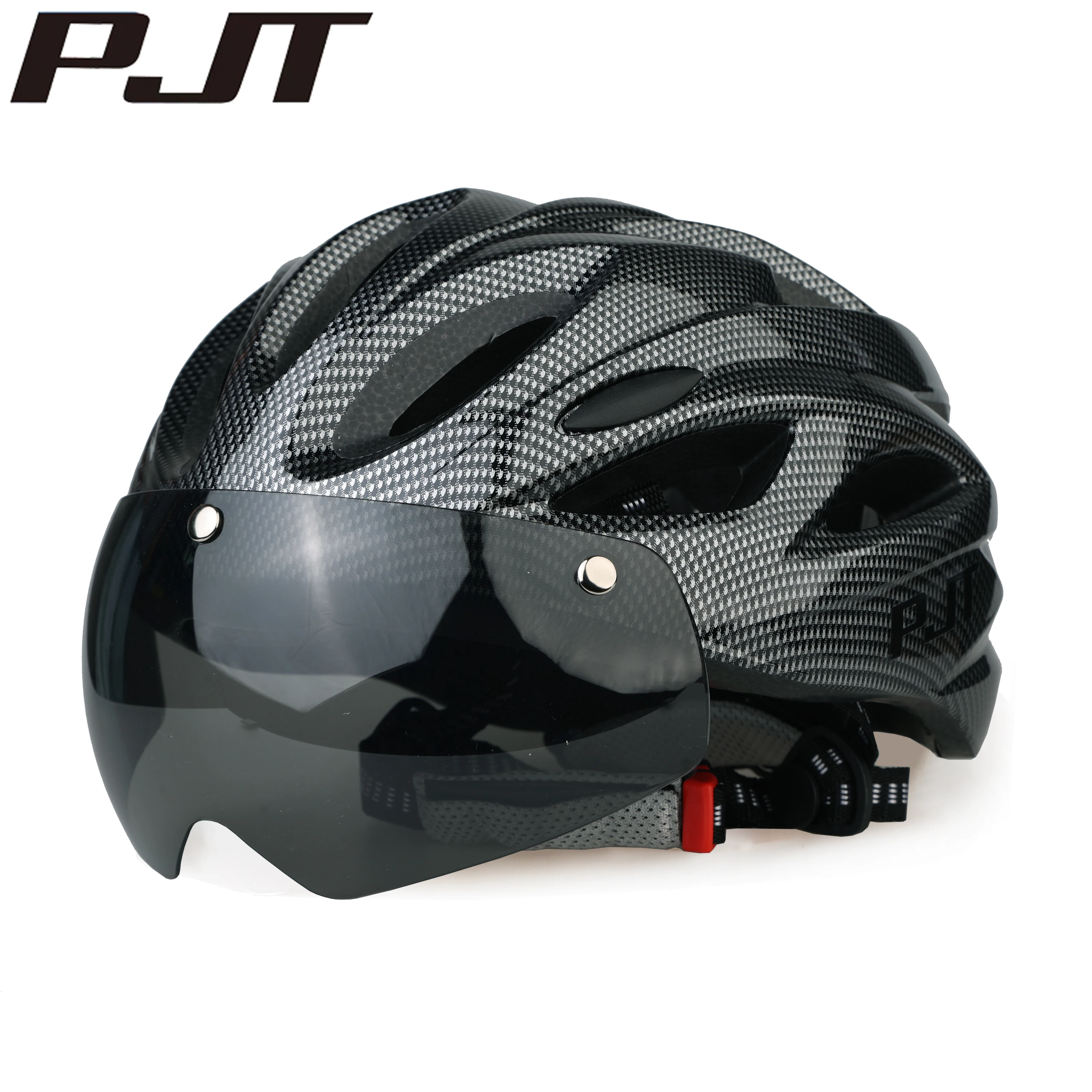 PJT Lightweight Breathable Bicycle Helmet With Magnetic Attraction Goggles Lens Bike Helmet Free Switching Adult Cycling Helmet image 3