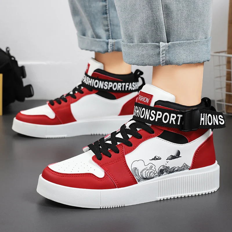 2023 New Anime Shoes Sneakers Men Vulcanized Shoes Fashion Hip Hop Sneakers for Men High Top Casual Shoes Basketball Shoes