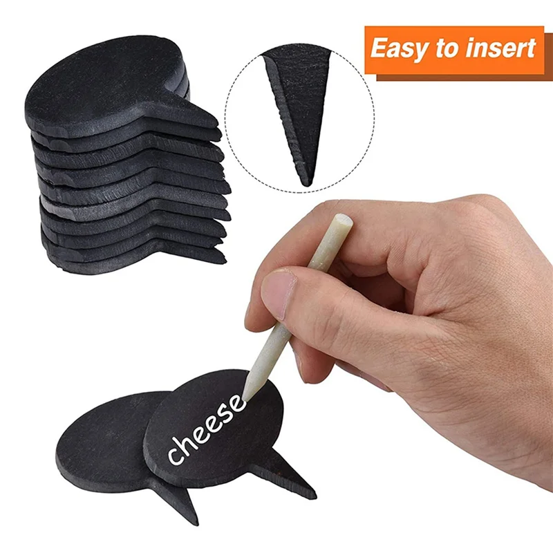 

A06R Cheese Markers for Charcuterie Board, Set of 54PCS Slate E Labels Sign, Markers Set, Cheese Name