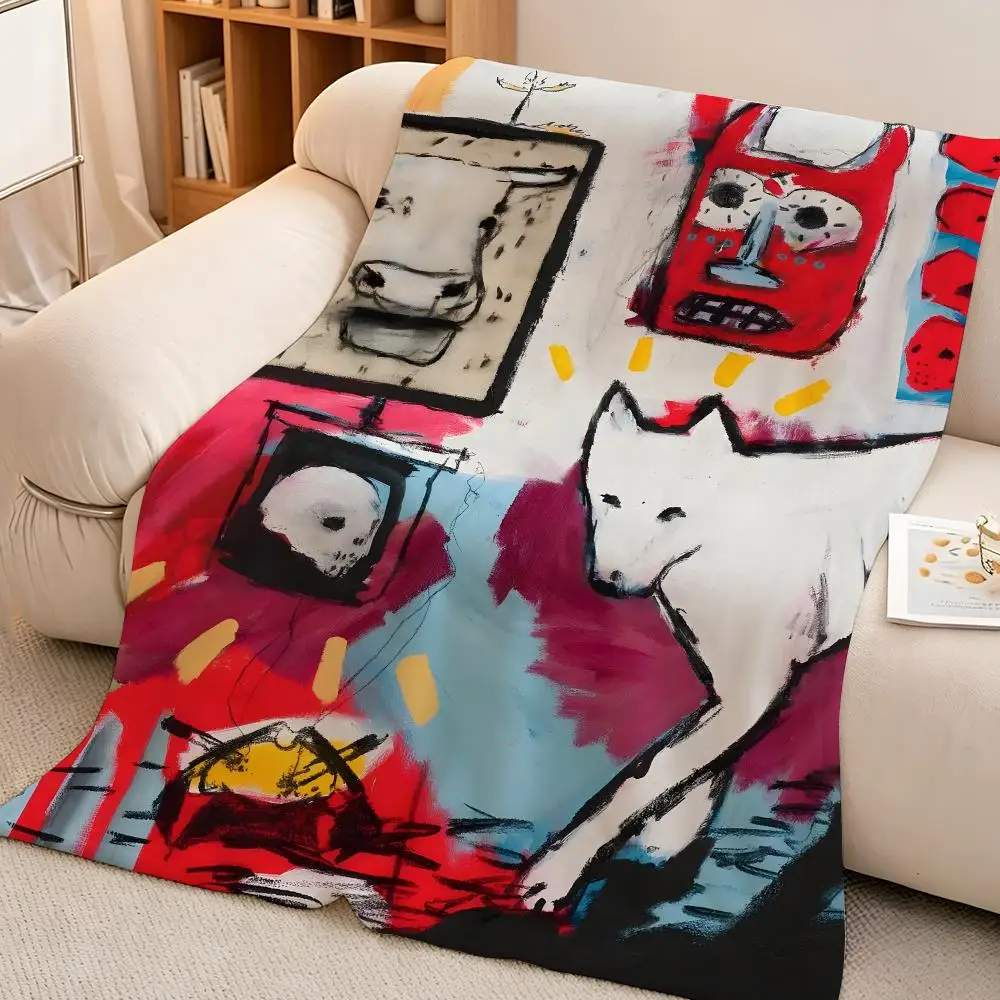 Artist Modern B-Billy Bagilhole Throw Soft Warm Flannel Blanket Lightweight for Sofa Bed Couch Travel Adults