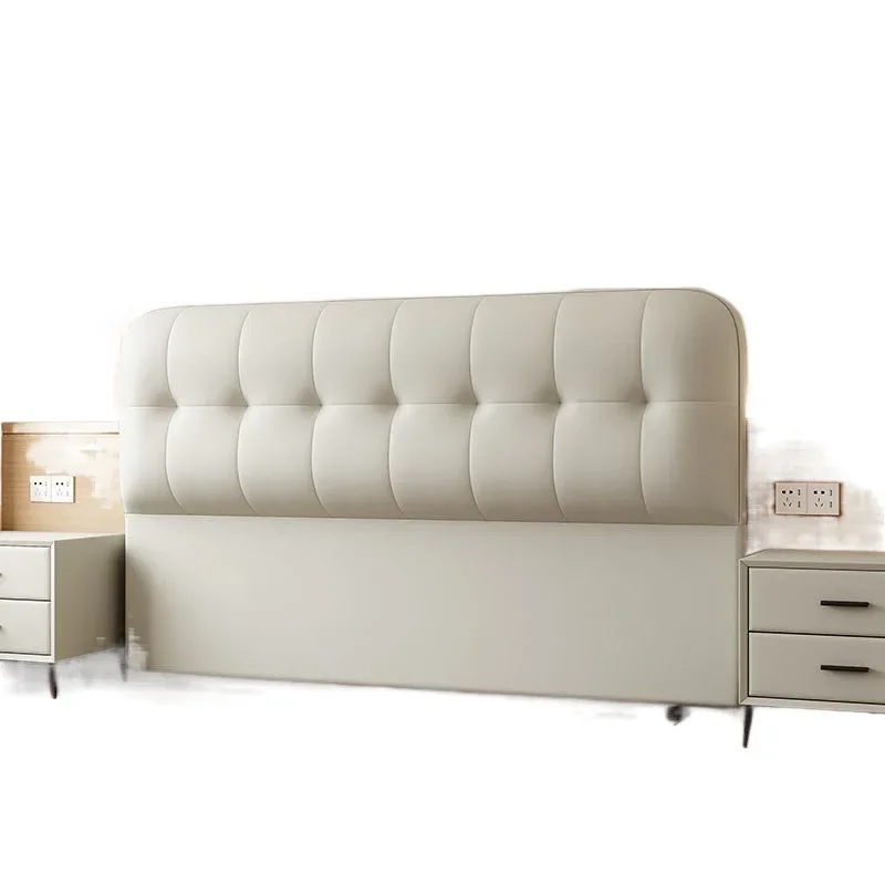 مسند ظهر ناعم بجانب السرير، موديل جديد، طراز كريمي بسيط، فاخر من الخشب الصلب الخفيف #1