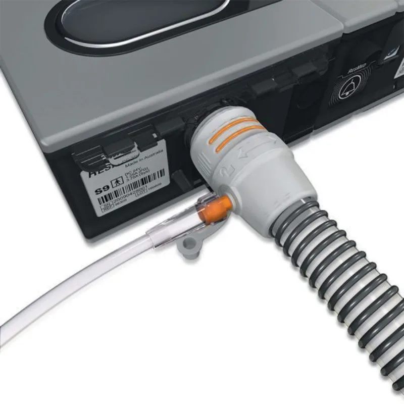 S9 Ventilator Accessories Heating Tube Double Level Heating Tube with Oxygen Interface S9 Thermostatic Oxygen Insertion Tube