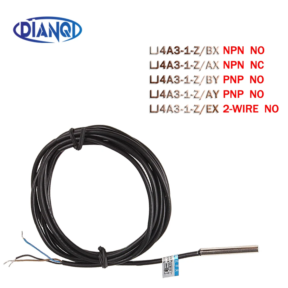 DIANQI Inductive Proximity Sensor,LJ4A3-1-Z/BX DC6-36V 3Wire NO NPN DC 200mA  Proximity Switch sensor switch